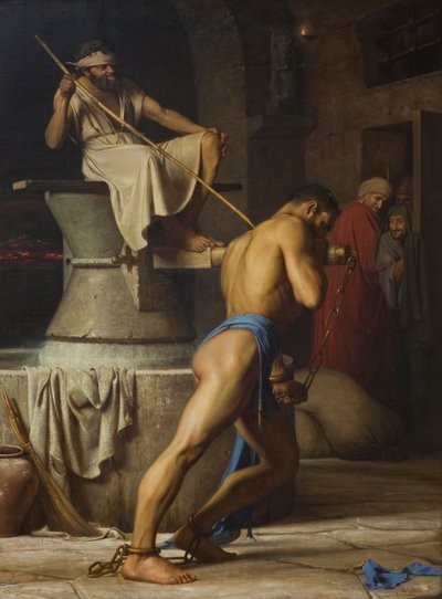 Sansón y los filisteos, 1863 de Carl Heinrich Bloch