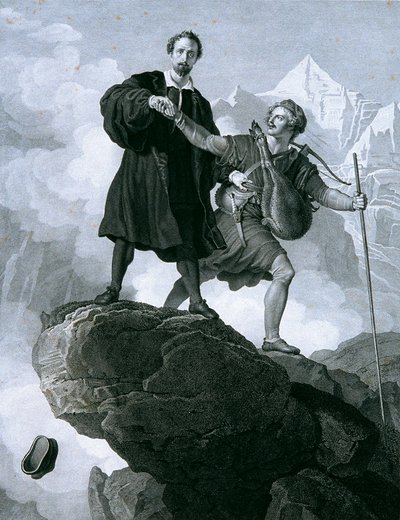 Manfred y el cazador de gamuzas de Carl Heinrich Rahl