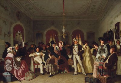 Sala de espera de primera y segunda clase, c.1860 de Carl Hendrik d Unker