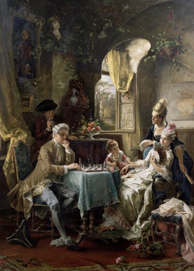 Los jugadores de ajedrez, 1887 de Carl Herpfer