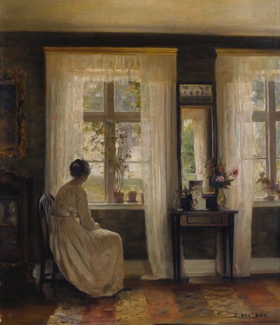 Una Dama en un Interior de Carl Holsoe