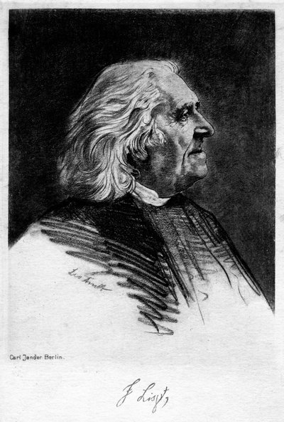 Franz Liszt 1811-1886, compositor y pianista húngaro, siglo XX de Carl Jander