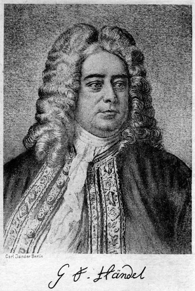 George Frideric Handel 1685-1759, compositor británico de origen alemán, siglo XX de Carl Jander