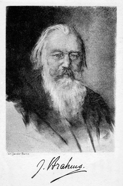 Johannes Brahms 1833-1897, compositor alemán, siglo XX de Carl Jander