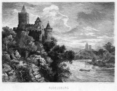 Rudelsburg, Alemania, c1900 de Carl Jander