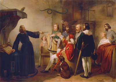 Un astrólogo predice Rudolf von Habsburg de Carl Johann Nepomuk Hemerlein