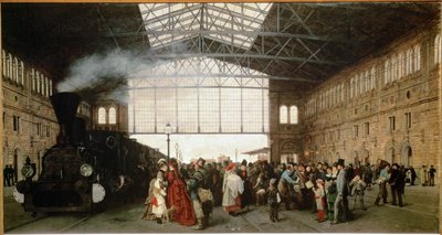 La nueva estación del Noroeste en Viena. Petróleo ... de Carl Karger