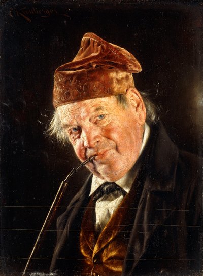 Un hombre con una pipa de Carl Kronberger