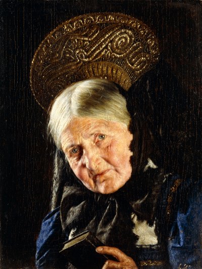 Una mujer con un libro de Carl Kronberger