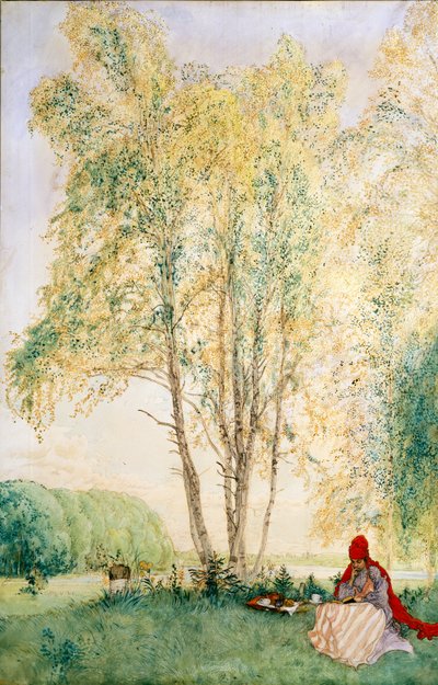 Bajo los Abedules de Carl Larsson