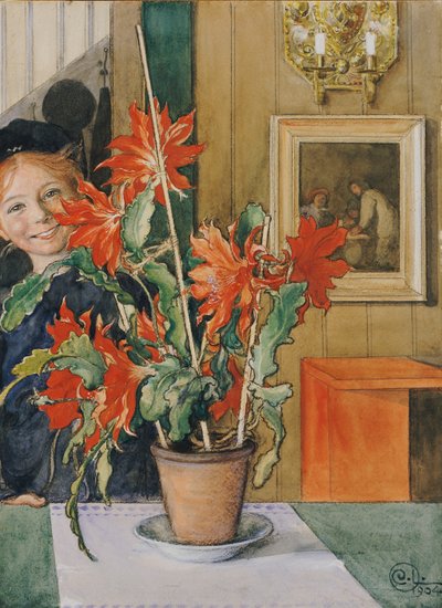 El cactus de Brita de Carl Larsson
