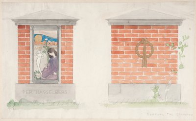 Proyecto de monumento funerario para Per Hasselberg de Carl Larsson