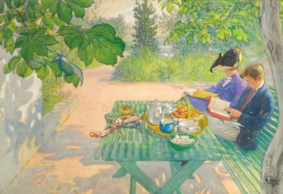 Lectura de vacaciones de Carl Larsson