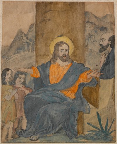 Jesús bendice a los niños de Carl Larsson