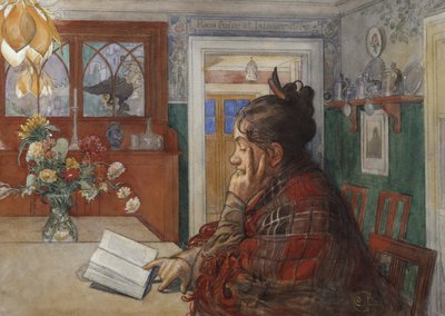 Karin leyendo de Carl Larsson