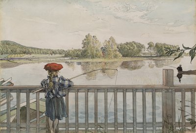 Lisbeth Pescando, de la serie 