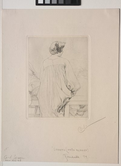 Lisbeth, vista desde atrás de Carl Larsson