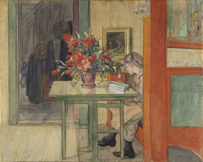 Lisbeth leyendo de Carl Larsson