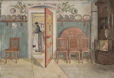 Vieja Anna, de la serie Un Hogar, c.1895 de Carl Larsson