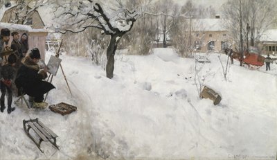 Pintor al aire libre de Carl Larsson