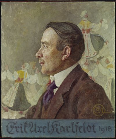 Retrato del poeta Erik Axel Karlfeldt de Carl Larsson