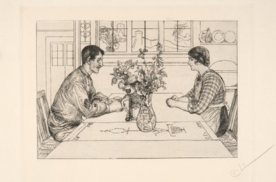 Autorretrato como grabador de Carl Larsson