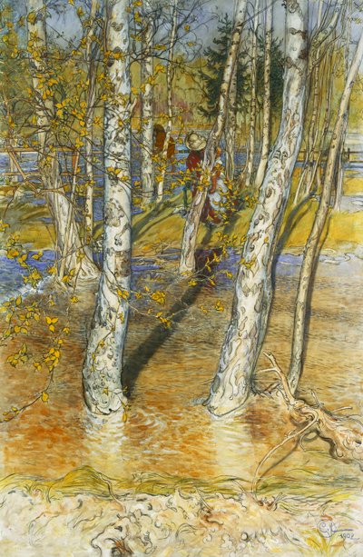 Inundación de primavera, 1902 de Carl Larsson