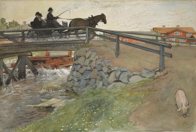 El Puente, de la serie Un Hogar, c.1895 de Carl Larsson