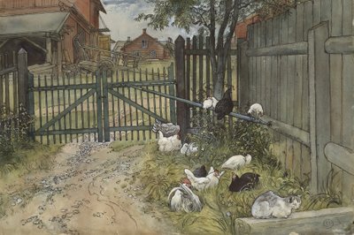La Puerta, de la serie Un Hogar, c.1895 de Carl Larsson