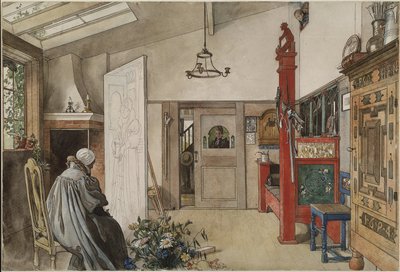El Estudio, de la serie Un Hogar, c.1895 de Carl Larsson