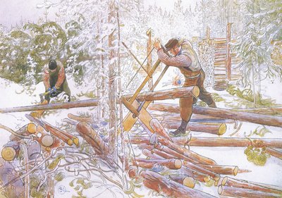Luego fueron cortados en longitudes uniformes de Carl Larsson