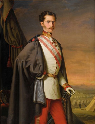 Retrato del emperador Francisco José I de Austria, 1856 de Carl Lemmermayer