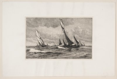 Danés: Barcos de pesca en el mar de Carl Locher