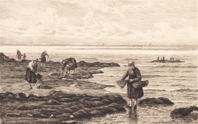 Danés: Pescadores de gambas en Bretaña de Carl Locher