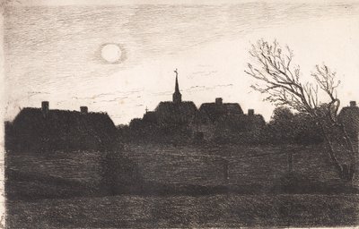 Iglesia de Hornbæk, tarde de verano de Carl Locher