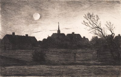 Iglesia de Hornbæk, tarde de verano de Carl Locher
