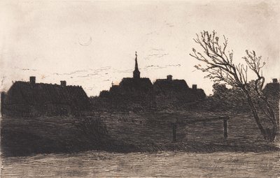 Iglesia de Hornbæk, tarde de verano de Carl Locher