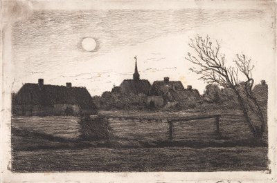 Iglesia de Hornbæk, tarde de verano de Carl Locher
