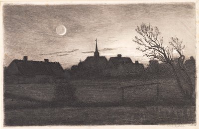 Hornbæk kirke, tarde de verano de Carl Locher