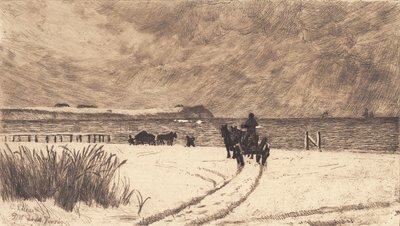 Día de invierno en Hornbæk de Carl Locher