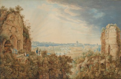Vista de Roma desde el Palatino, 1813-17 de Carl Ludwig Frommel