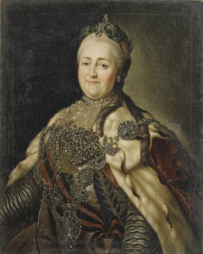 Retrato de la emperatriz Catalina II 1729-1796, 1780 de Carl Ludwig Johann Christineck