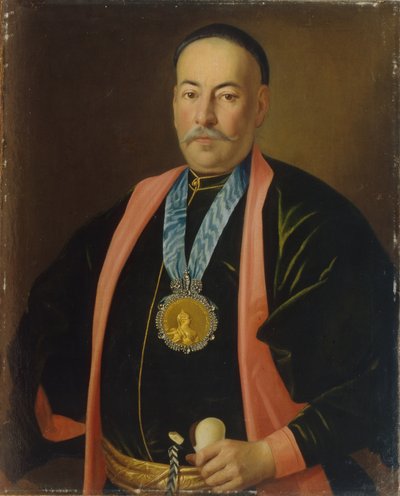 Retrato de Stepan Danilovich Yefremov, Atamán del Host de Cosacos del Don de Carl Ludwig Johann Christineck