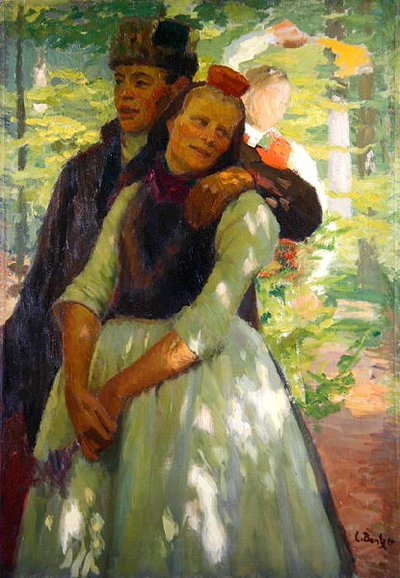 Una pareja de Schwalm de Carl Ludwig Noah Bantzer