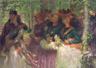 Paseo por el bosque de Carl Ludwig Noah Bantzer