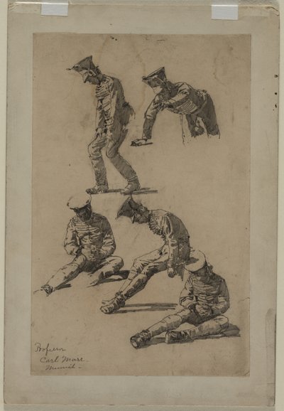 Cinco estudios de un soldado de Carl Marr
