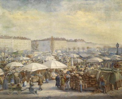Actividad en el Naschmarkt (Viena) de Carl Massmann