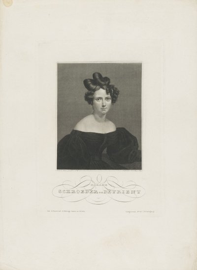 Retrato de la cantante de ópera Wilhelmine Schröder-Devrient 1804-1860, c. 1840 de Carl Mayer