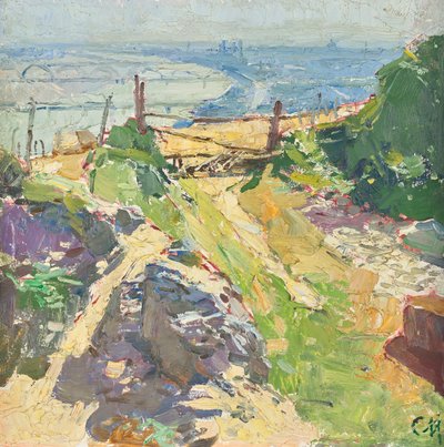 En el Eichelhof en Nußdorf de Carl Moll