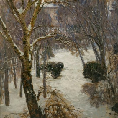 Parque de Heiligenstadt en invierno de Carl Moll